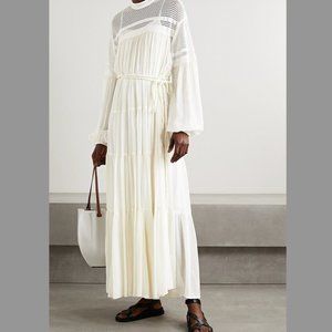 NWT A.L.C. Sian Crochet-Paneled Maxi Dress